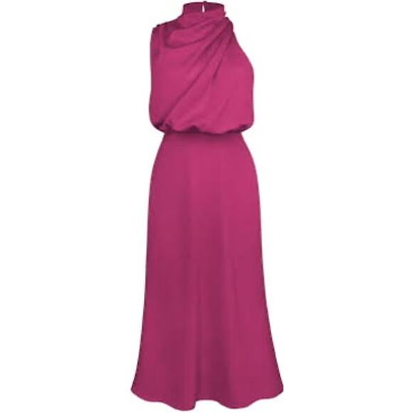 NWT size XL women’s pink elephant long gown Maxi dress - Picture 2 of 9